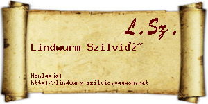 Lindwurm Szilvió névjegykártya